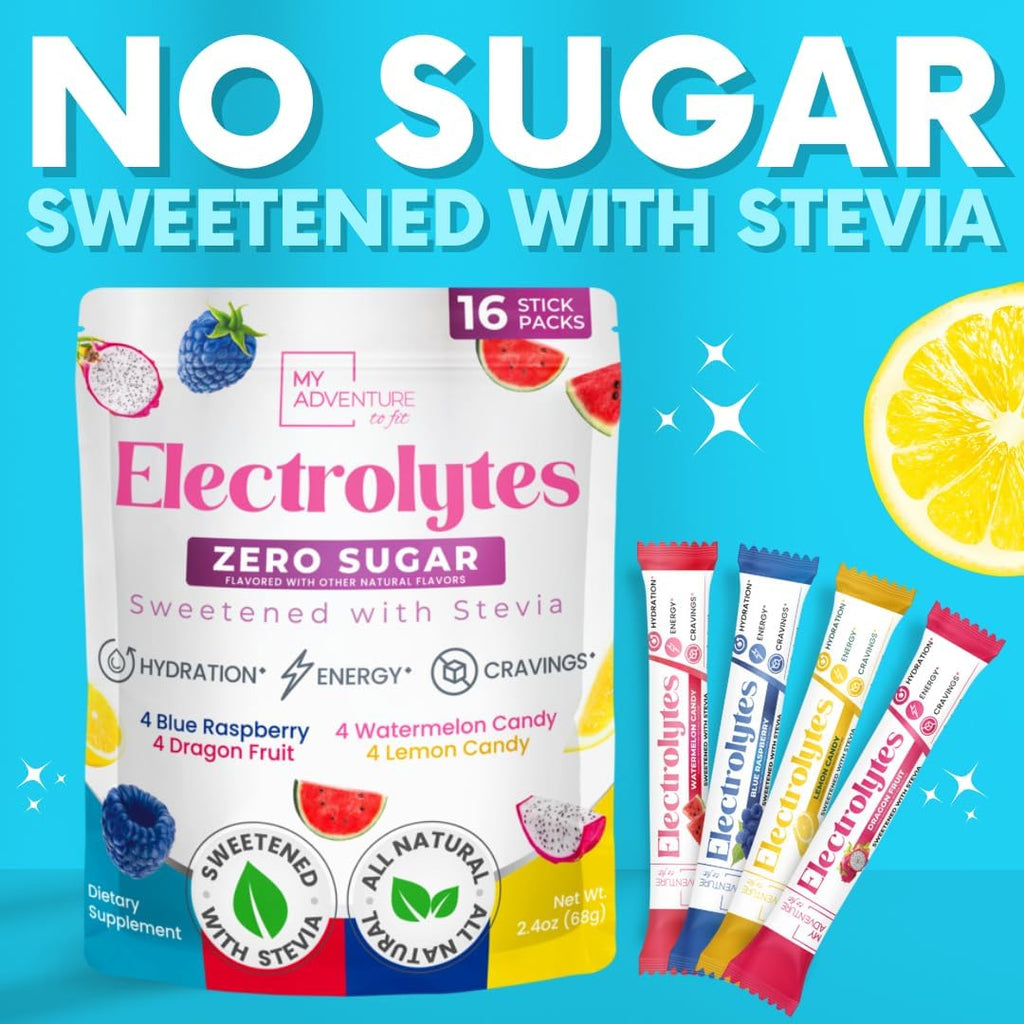 Electrolytes Powder Packets Variety Pack – Sugar Free Hydration Drink Mix