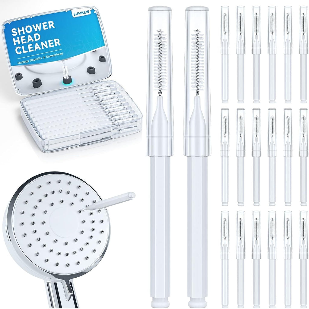 Lumkew Shower Head Cleaning Brush for Small Hole, White