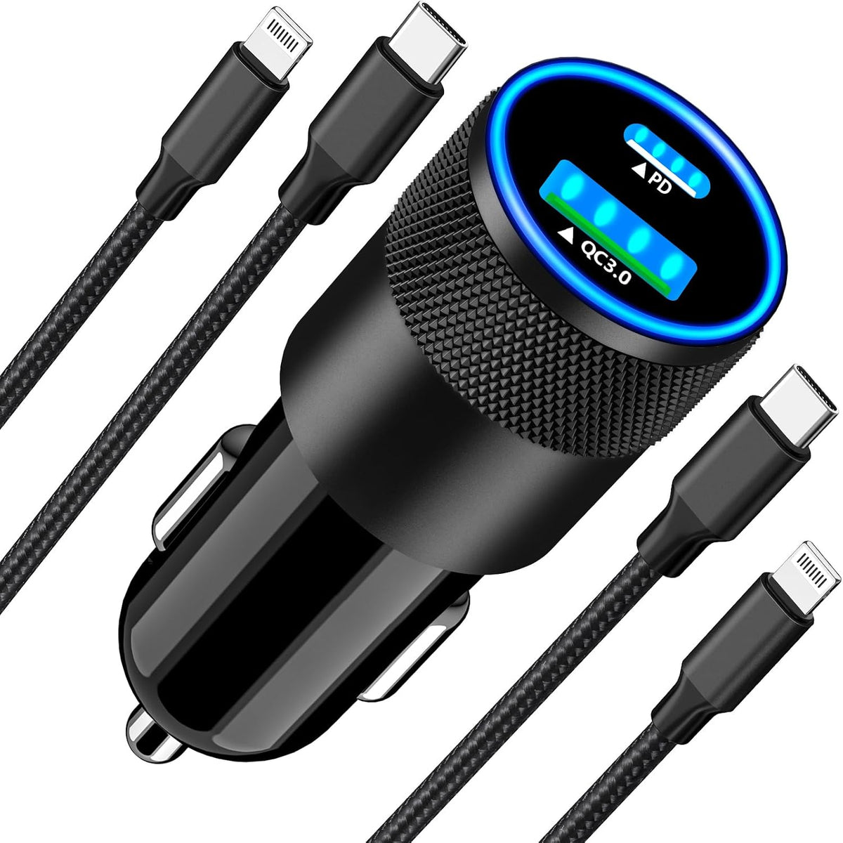 Apple MFi Certified iPhone Car Charger Fast Charging 4.8A Car Phone Charger