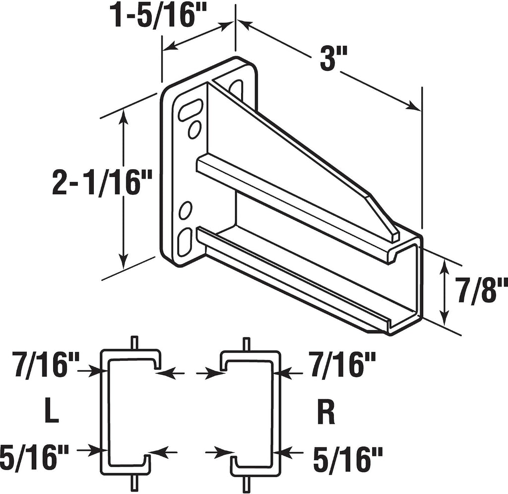 Prime-Line By-Pass Closet Door Track Kit, 72 in., Brass-Plated Pulls