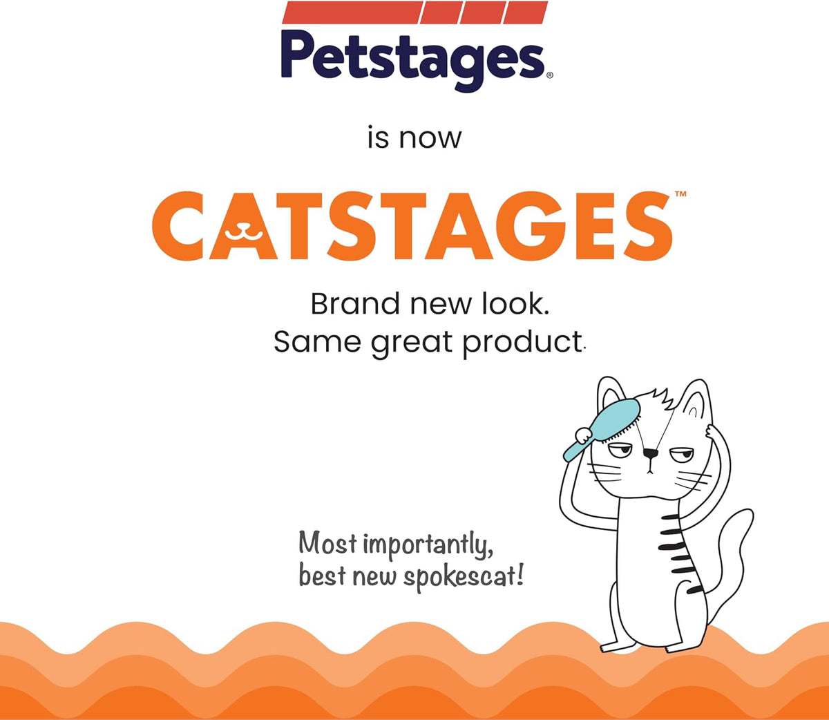 Catstages OrkaKat Wiggle Worm Dental Cat Chew Toy with Catnip, 3.8"