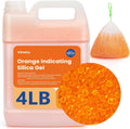 2.2 LBS Orange Silica Gel Desiccant Beads, Reusable & Color Indicating