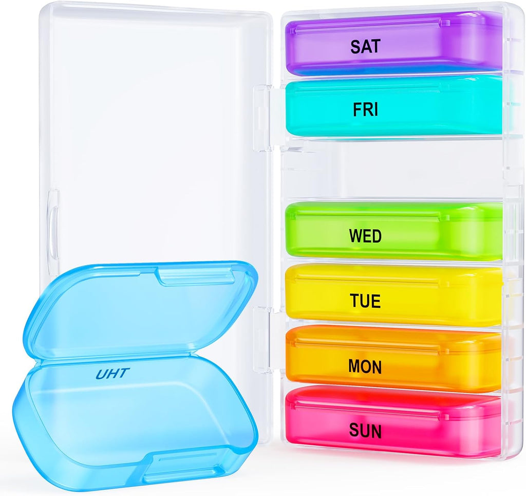 ZIKEE Weekly Pill Organizer with Large Individual Containers, BPA-Free