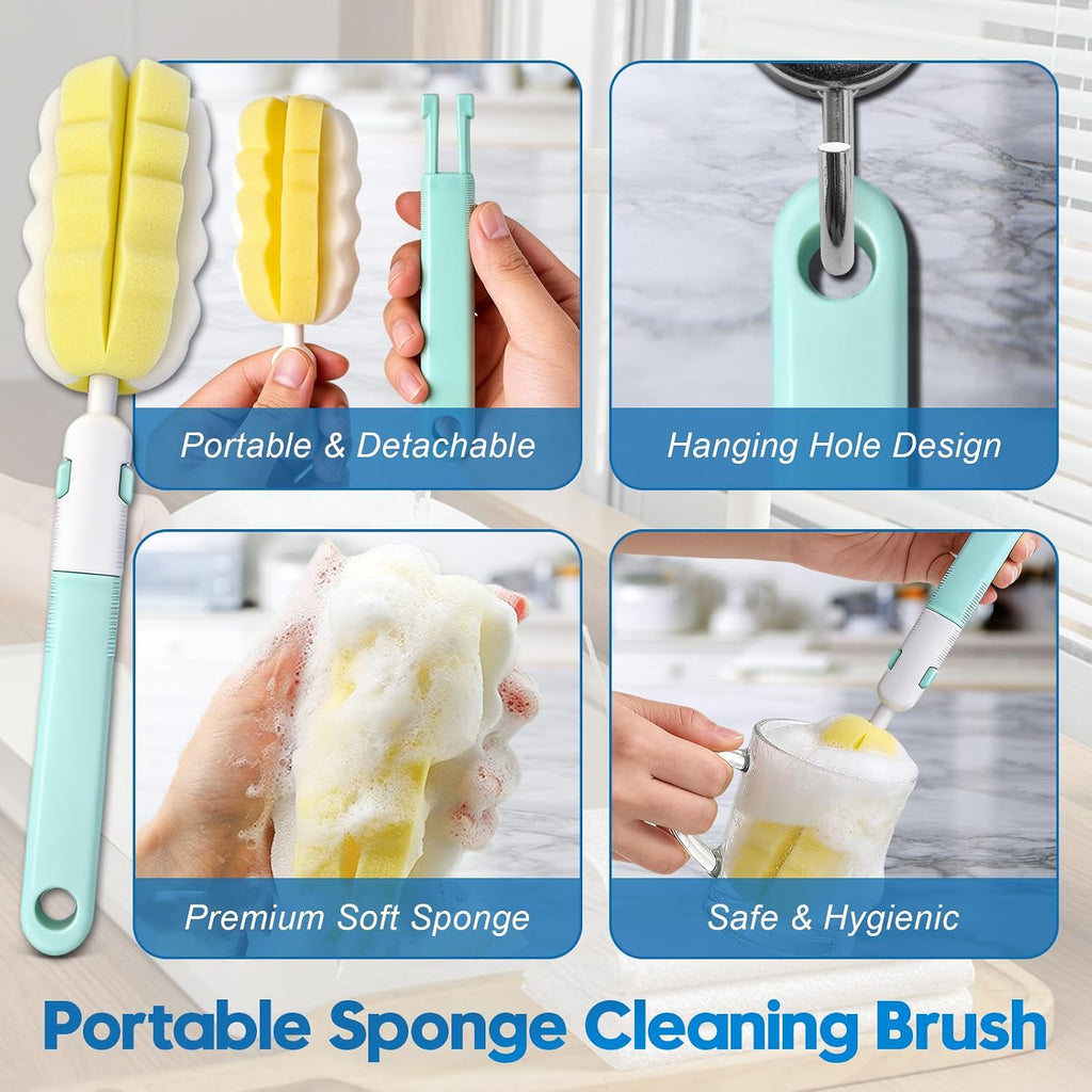 Bottle Brush Cleaner Set for Bottles, Cups and Straws Cleaning, 14 Pack