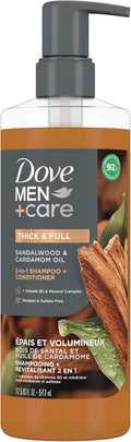 Dove Men+Care Thick & Full 2-in-1 Shampoo & Conditioner + Sandalwood 17.5oz