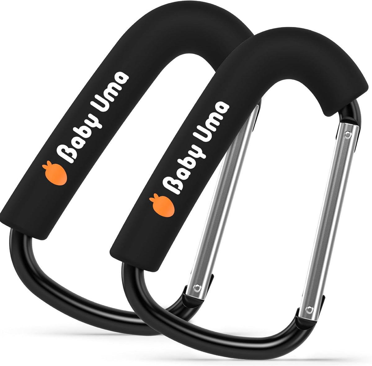 Baby Uma Stroller Hooks for Bags (2 Pack) - Non-Slip, One-Hand Use, 11 lb