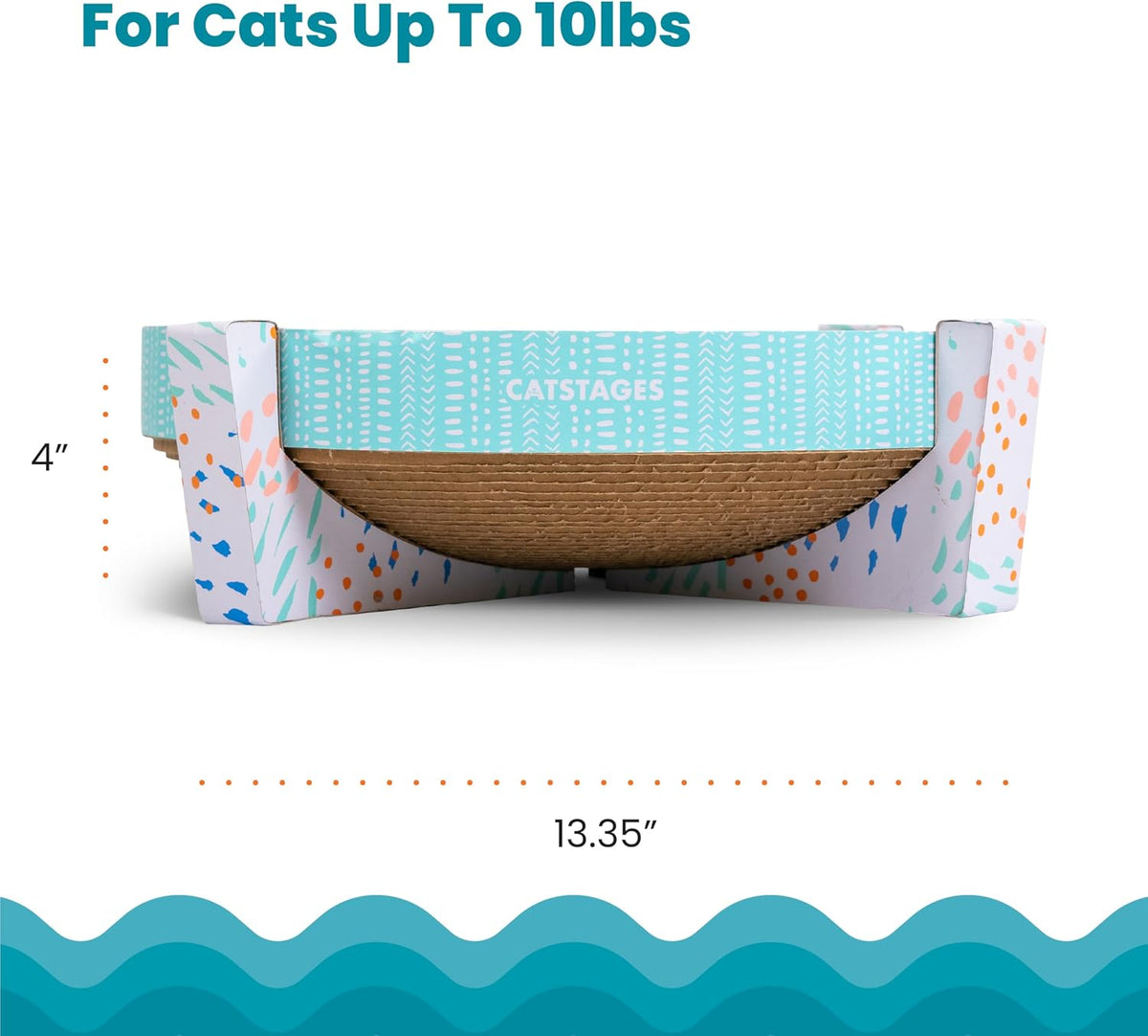Catstages Scratch, Snuggle & Rest 2-in-1 Cat Scratcher & Lounger, 13.4"