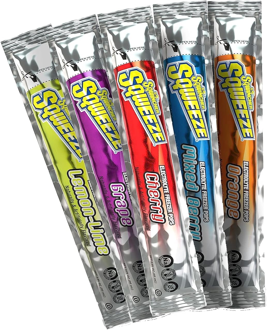 Sqwincher Sqweeze Electrolyte Replenishing Freeze Pops, Assorted Flavors, 10 per Pack