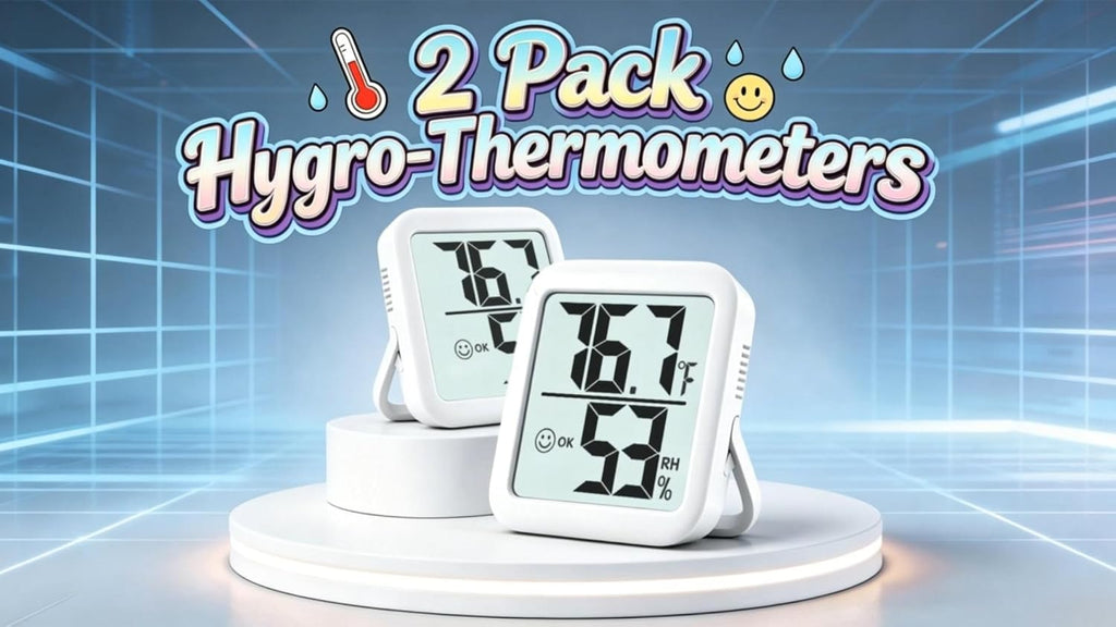 Antonki 2 Pack Room Thermometer Indoor Hygrometer
