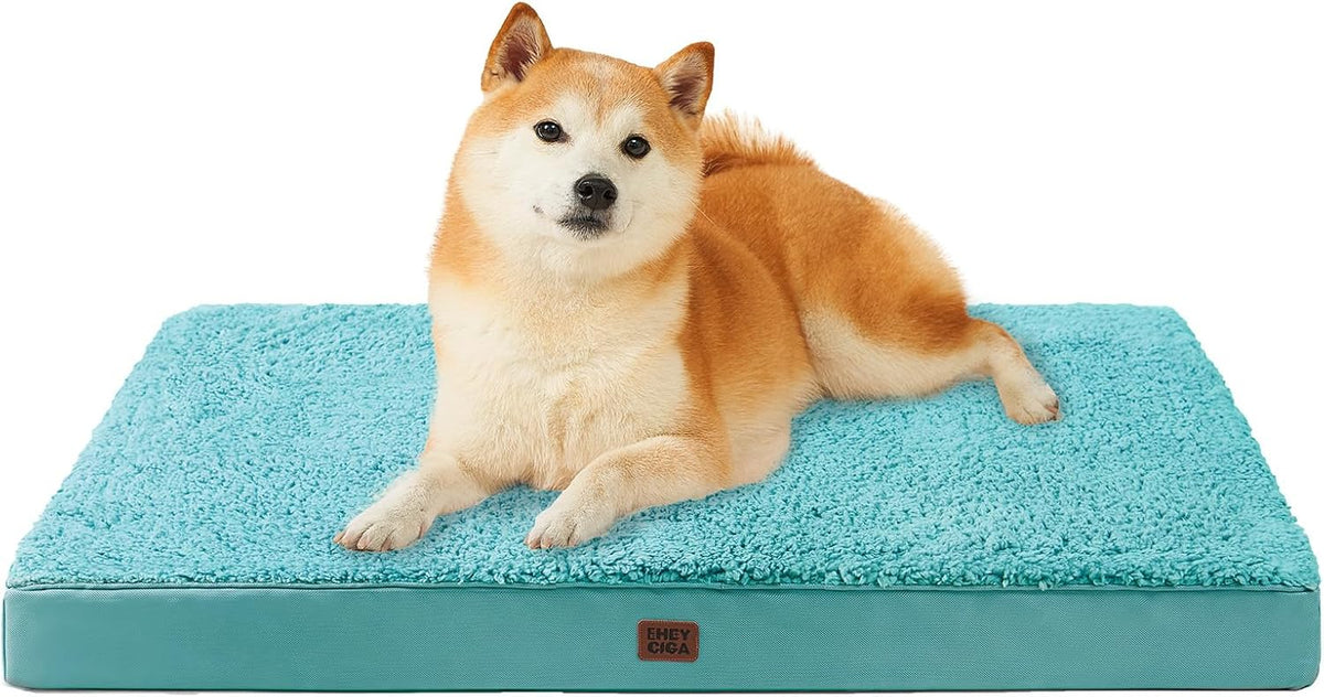 EHEYCIGA Orthopedic Dog Bed Large with Removable Washable Cover, 41IN Grey