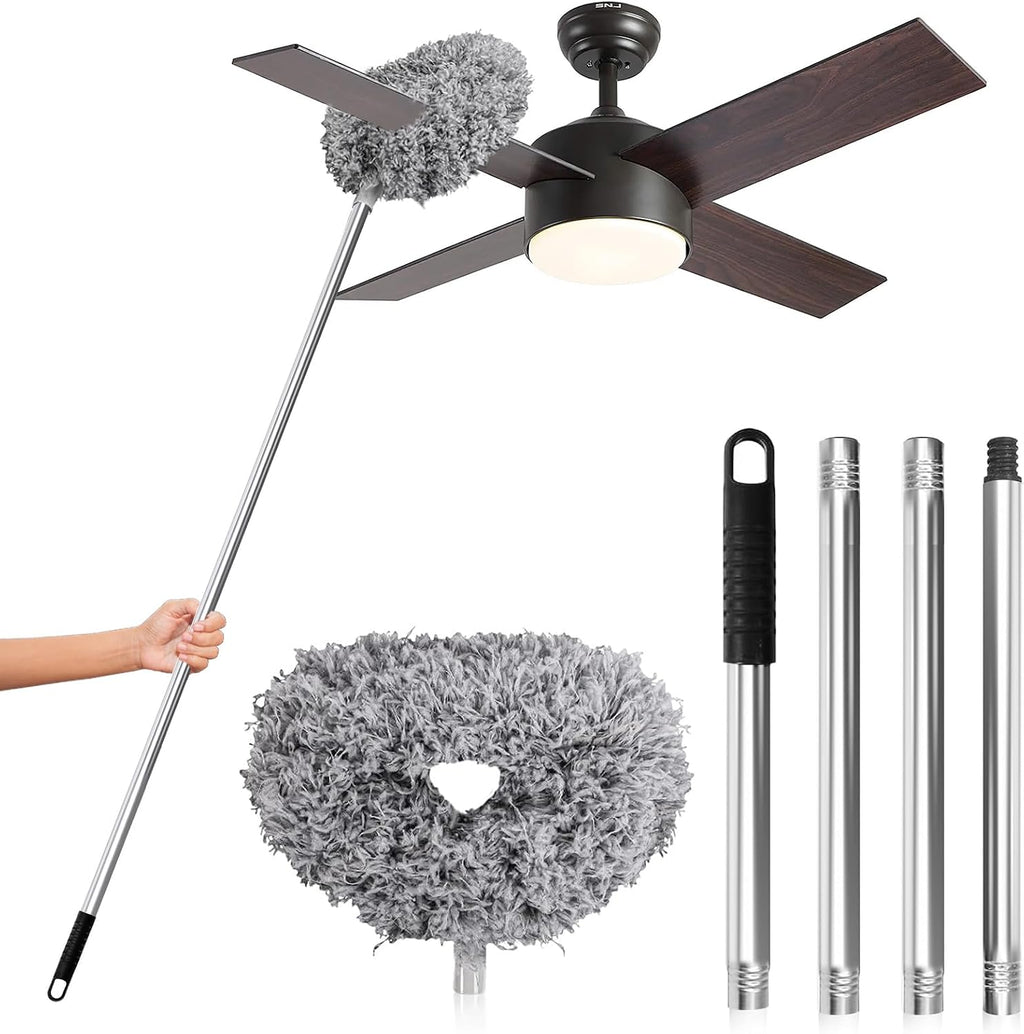 DRQ Ceiling Fan Cleaner Duster with 13-48 in Extension Pole, Blue