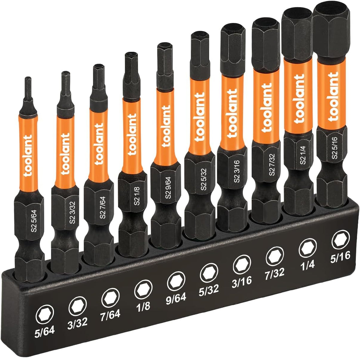 toolant Impact Allen Wrench Drill Bit Set, 20-Piece Metric & SAE, 2-Inch