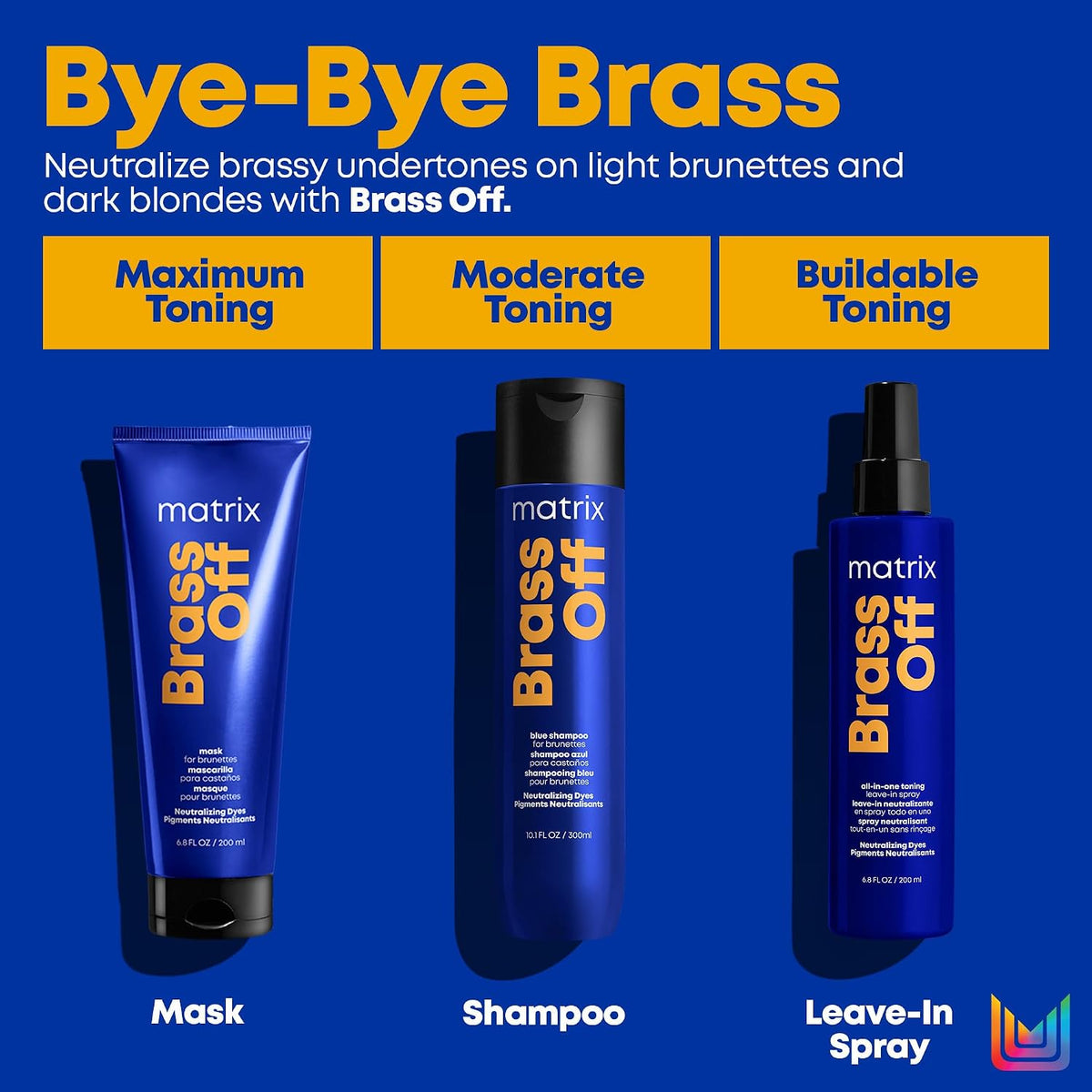 Matrix Brass Off Neutralizing Hair Mask – For Fragile Hair, 6.8 Fl Oz
