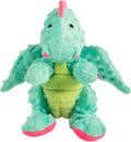 goDog Bubble Plush Dragons Squeaky Dog Toy, Chew Guard Technology - Coral, Large