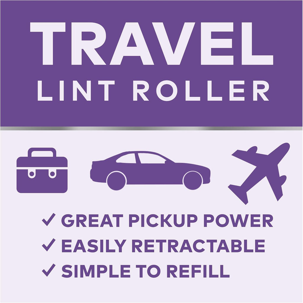 Scotch-Brite Mini Travel Lint Roller, Works Great On Pet Hair, 30 Sheets