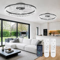 addlon 20" Ceiling Fans with Lights and Remote, Low Profile Fandelier