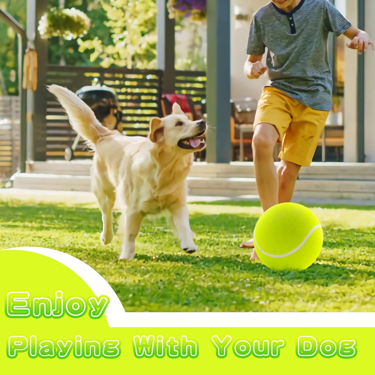 Banfeng Dog Tennis Ball, 9.5" Giant Sport Gift Toy Herding Ball for Dogs