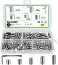 300 Pcs Set Screws, M3 M4 M5 M6 M8 Screws Assortment Kit,Allen Head Screws