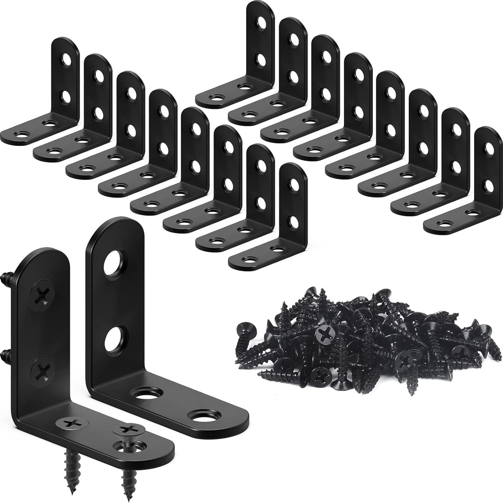 FATLODA 18PCS L Bracket Corner Brace, Stainless Steel Corner Bracket