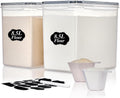 Vtopmart 5.2L Flour Sugar Storage Containers, 4 PCS, Black