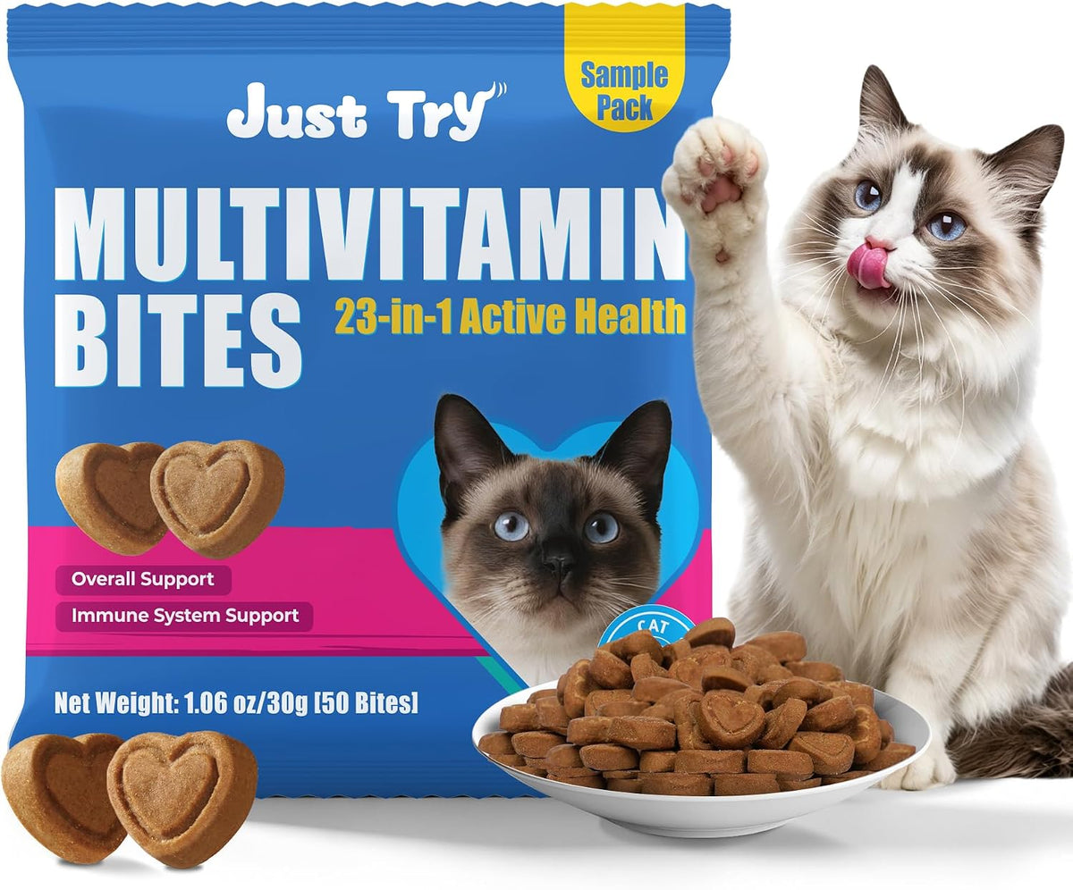 Just Try 23 in 1 Taurine for Cats Treats Multivitamin Indoor & Senior Cat