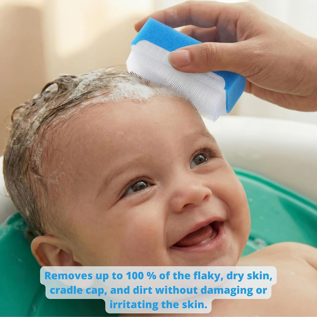 Cradle Cap Brush for Babies - Cradle Cap Treatment 6-Pack Baby Bath Sponges