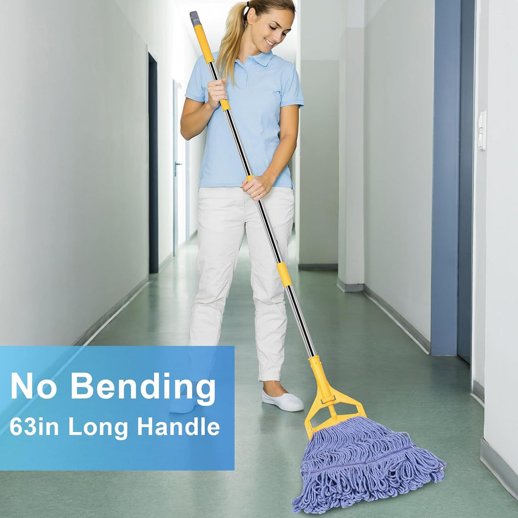Commercial Mop with Extra Head Replace,63" Heavy Duty Industrial Mop