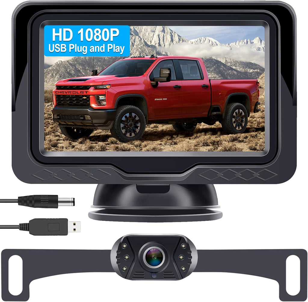 15-Minute Easy to Install Backup Camera: Plug-Play 15FT Clear Night Vision