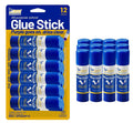 Upgrade Office Supply Glue Sticks, 6g, 12 Count, Purple Goes On Dries Clear