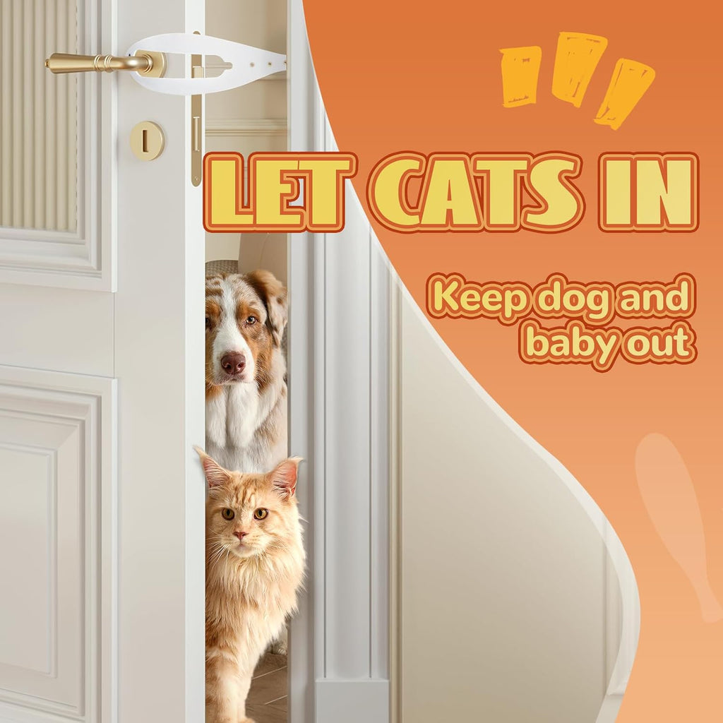 TGIOW Cat Door Latch, Cat Door Stopper Keep Open 2.5-6", 2 Pcs, White