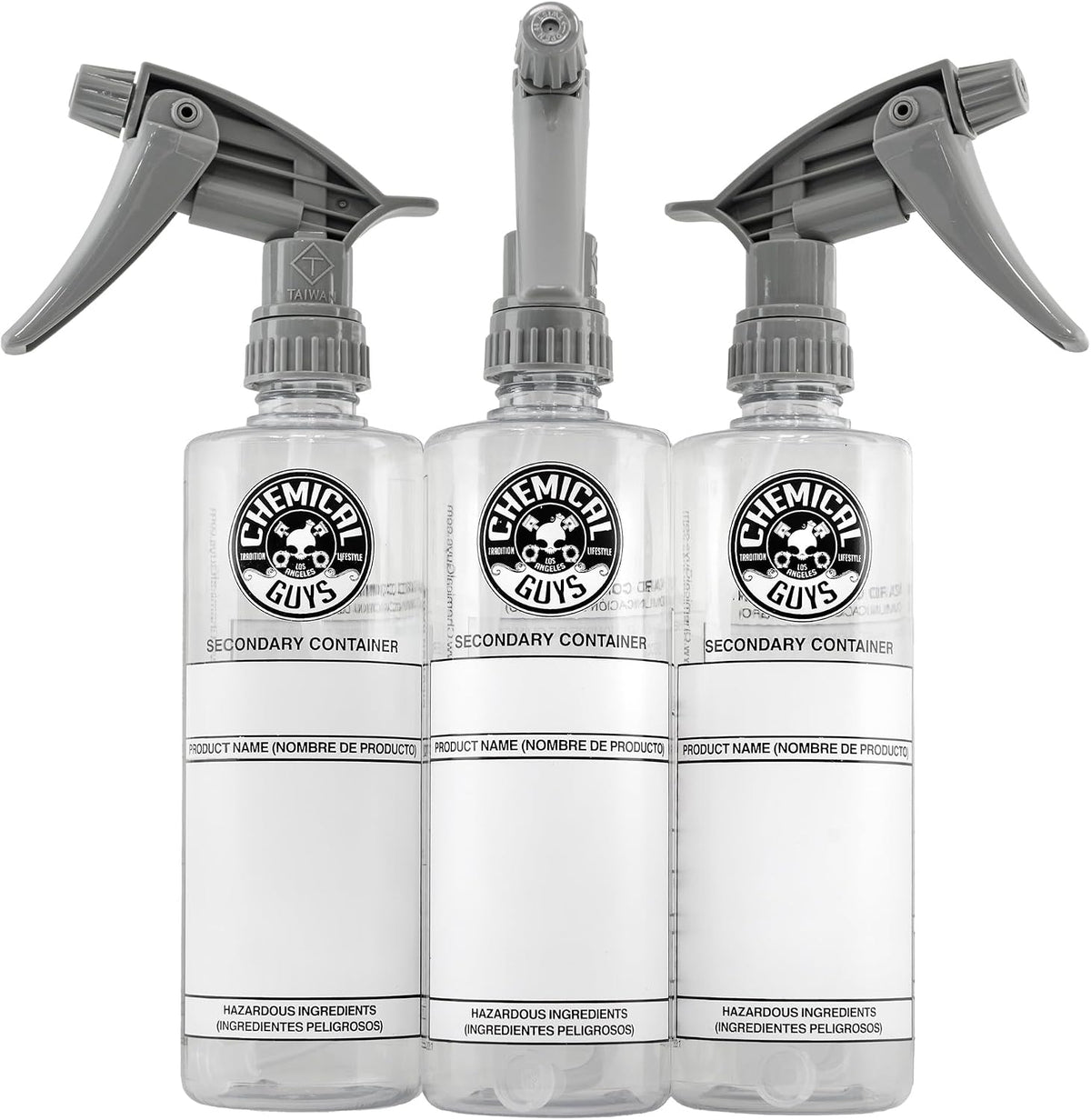 Chemical Guys, Secondary Dilution Bottle with Sprayer Set, 16 oz, 3 Pack