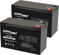 ExpertPower EXP1290, 2 Pack 12V 9AH SLA AGM Rechargeable 12V Battery Backup