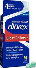 Diurex Ultra Re-Energizing Water Pills - Relieve Water Bloat - Feel Better & Less Heavy - 80 Count
