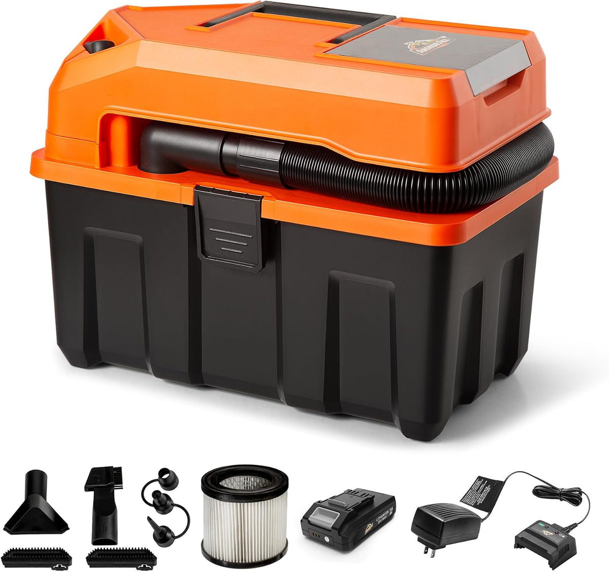 Armor All AA255W 2.5 Gal 2 Peak HP Wet/Dry Utility Vac Orange/Black