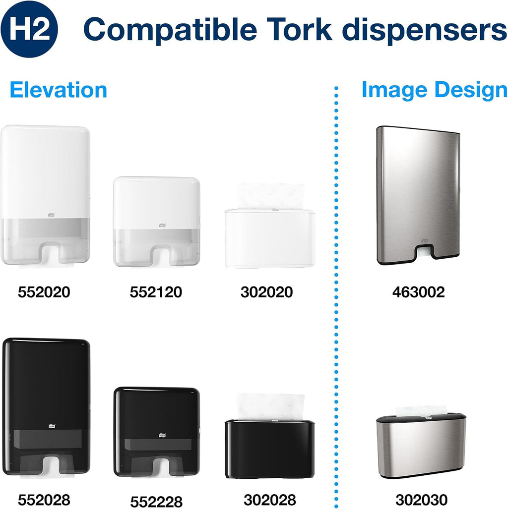 Tork Multifold Hand Towel White H2, 16 x 250 Towels, MB540A