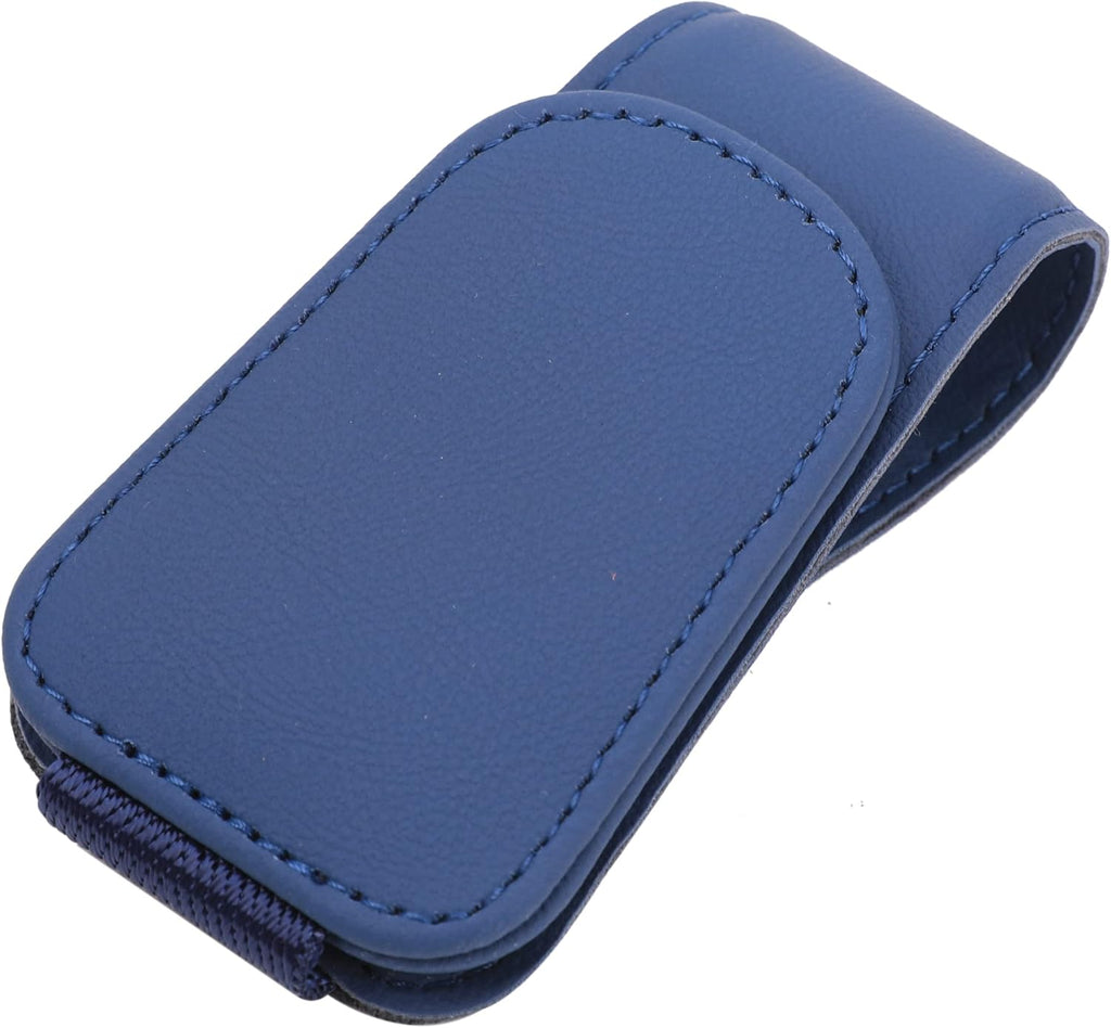 KanSmart Sunglass Holder for Car Sun Visor Magnetic Sunglasses Clip Leather