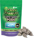 Green Gobbler Septic Tank Enzyme Treatment Packets, 6 Month Supply - Powerful & Natural Bacteria to Prevent Costly Septic Issues, Back-Ups