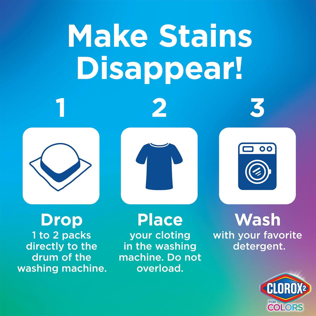 Clorox 2 Laundry Stain Remover and Color Booster Pack, 40 Count