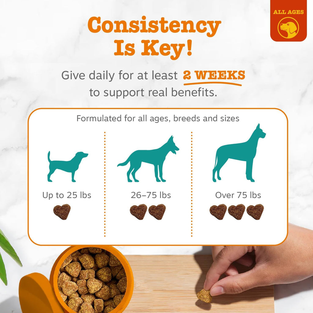 Zesty Paws Calming Chews for Dogs - Dog Calming Supplement, PB, 90 Ct