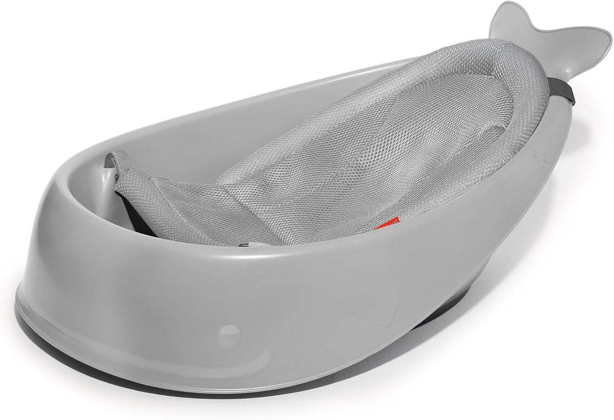 Skip Hop Infant Bath Tub 3-Stage Grow With Baby Smart Sling MOBY Bathtub Grey Age 0+