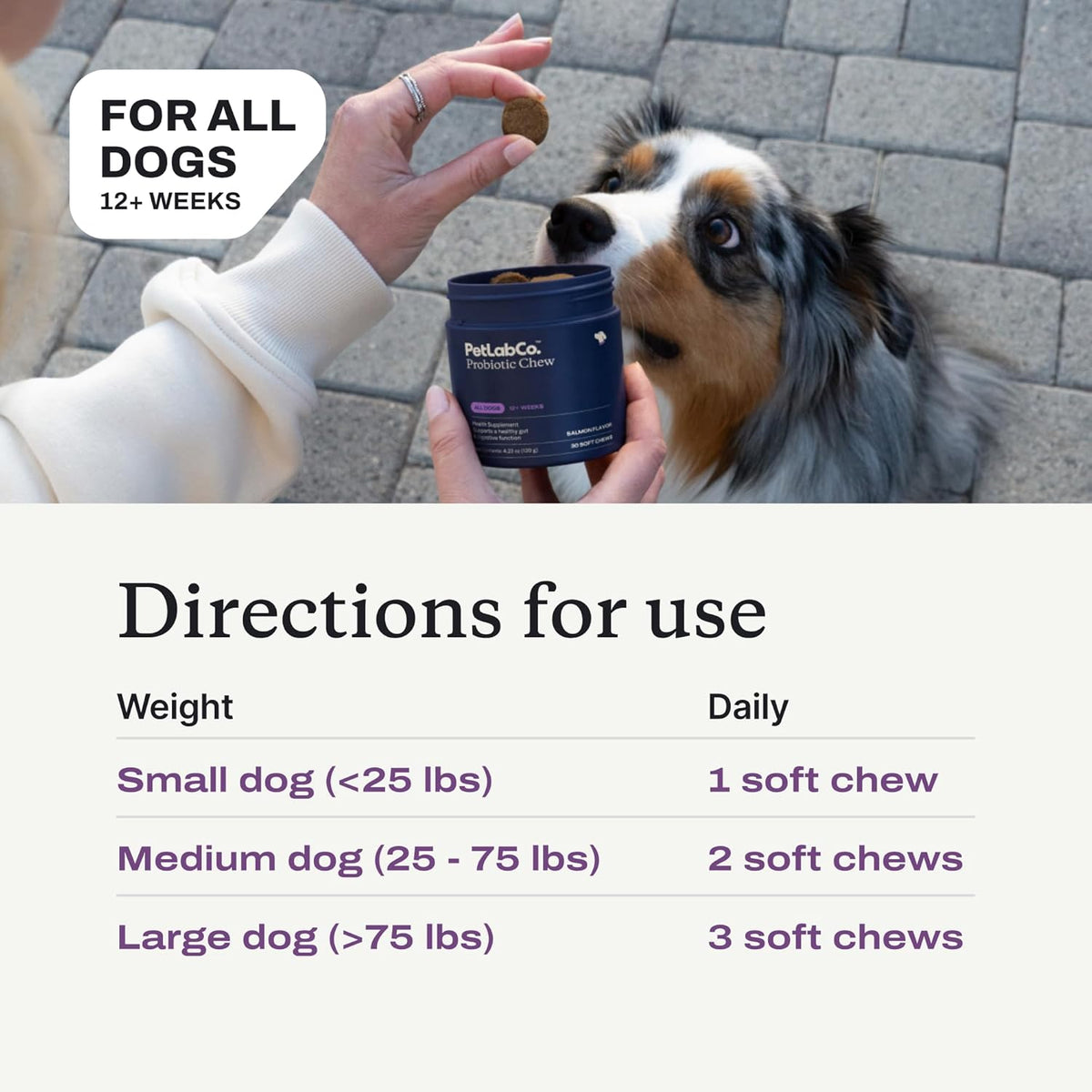 PetLab Co. Probiotic Chews for Dogs, 30 Soft Chews, 2-Pack