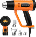 SEEKONE Heat Gun 1800W with 1112℉&752℉ 2 Temperature Settings for Crafting
