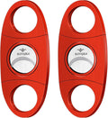 roygra Stainless Steel Cigar Cutter (2 Pack), Heavy Duty Classic Guillotine