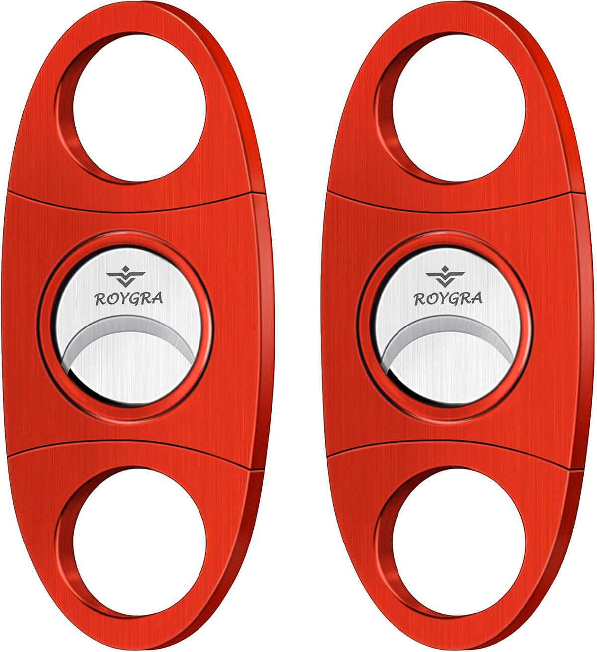 roygra Stainless Steel Cigar Cutter (2 Pack), Heavy Duty Classic Guillotine