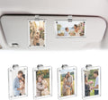 4 Pack Magnetic Car Picture Holder for Sun Visor, Photo Frame with Clips
