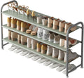 INGIORDAR 3 Tier Long Shoe Rack Organizer for Closet Metal Shoe Storage
