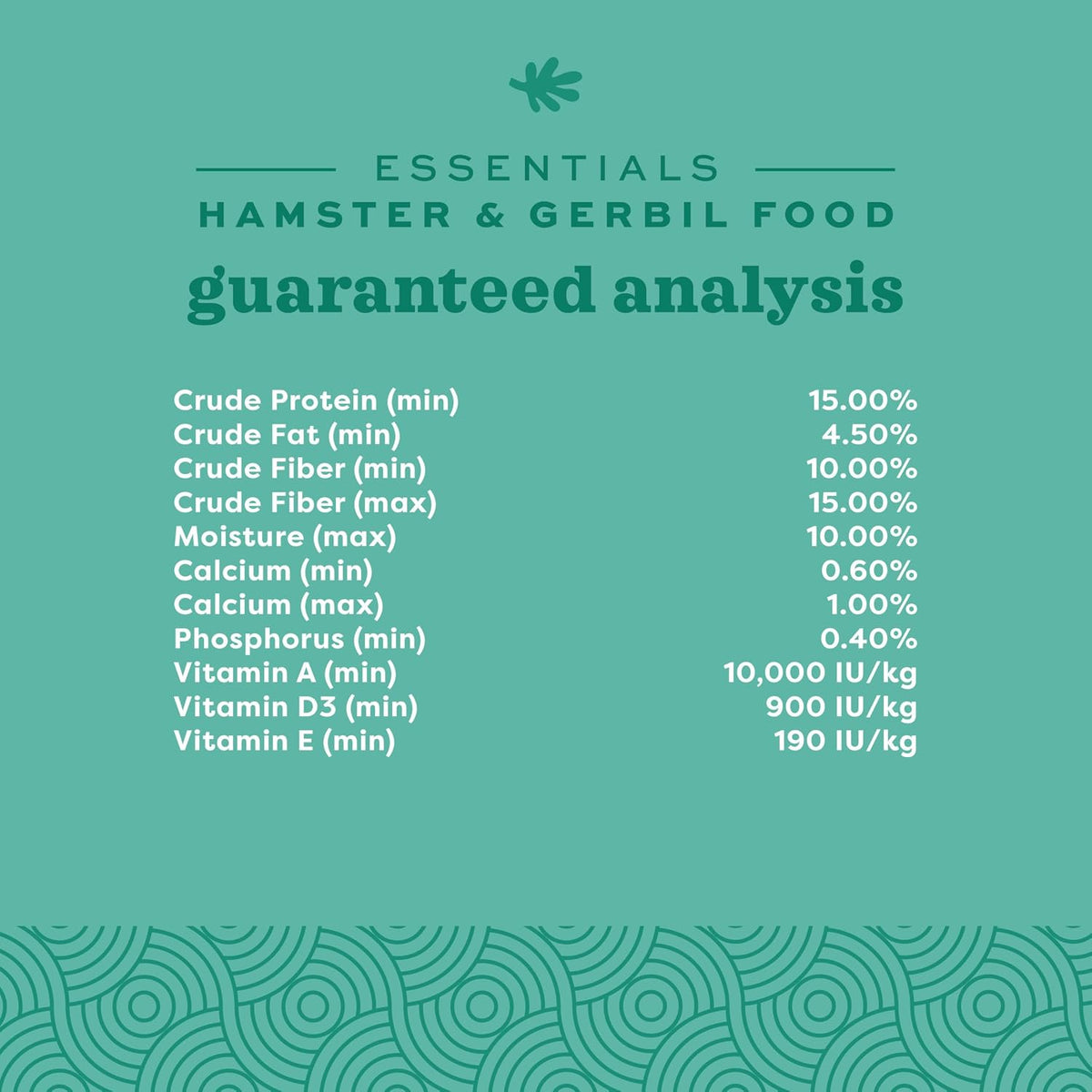 Oxbow Essentials Hamster Food & Gerbil Food, Hamster Pellets, Uniform, 1 lb