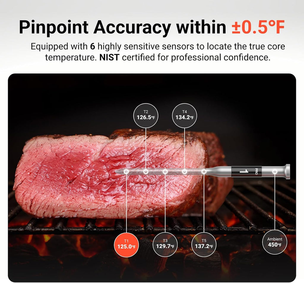 ThermoMaven Smart WiFi Wireless Meat Thermometer for Grilling with 2 Probes