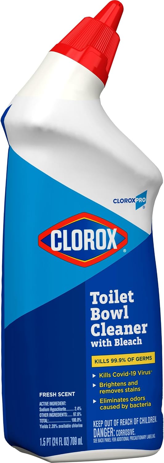 CloroxPro Toilet Bowl Cleaner with Bleach, Fresh Scent, 24 fl. oz., 12 Pack