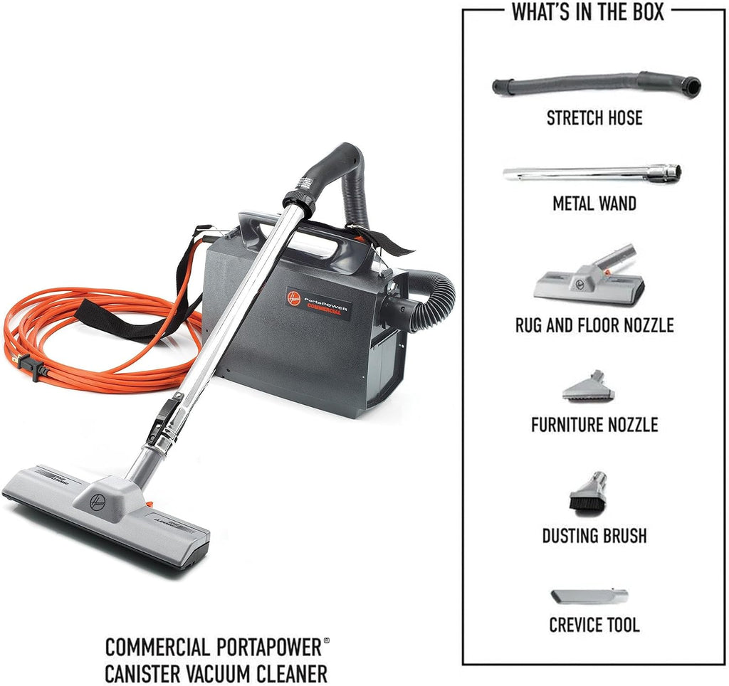 Hoover Commercial PortaPower Lightweight Canister Vacuum Cleaner